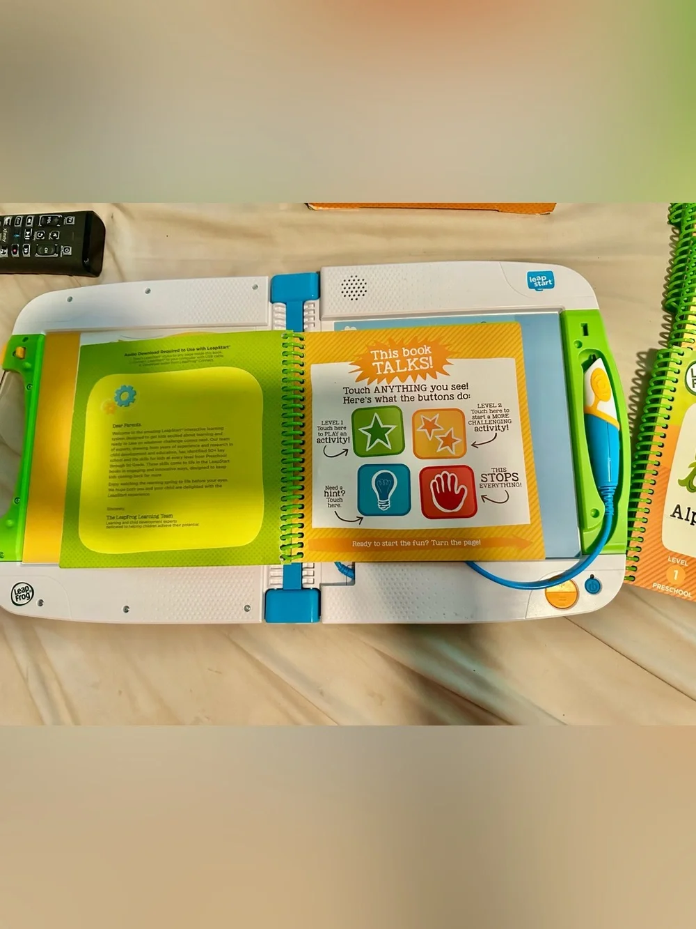 NWT LeapStart Interactive Learning Book with writing tool and 4 BOOKS